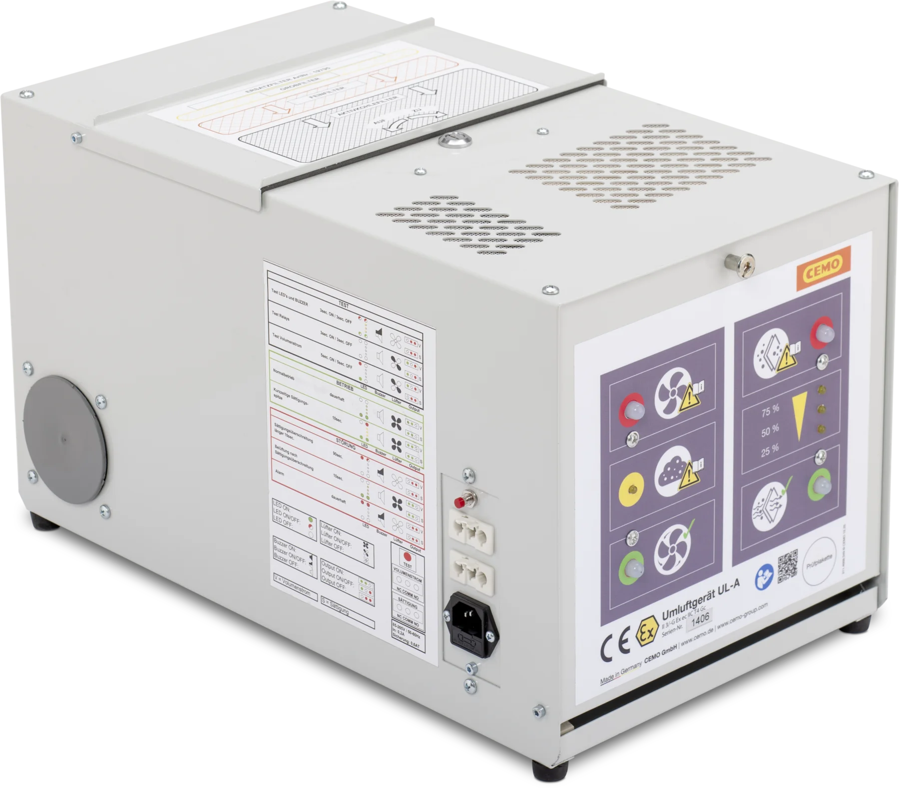 SST UL recirculation fan, 230 V, grey